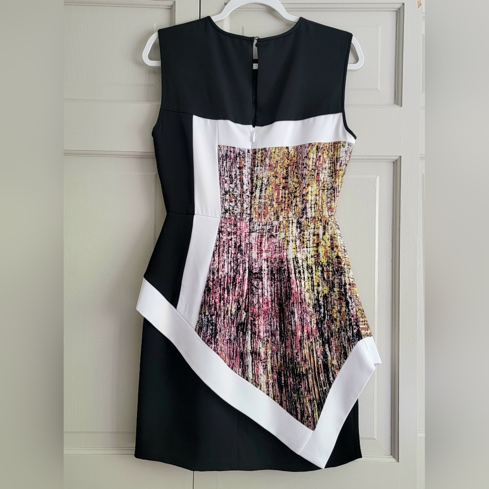 BCBGMaxAzria Alessandra‎ Business Casual Asymmetric Mini Sheath Dress Size 4 - Picture 7 of 15